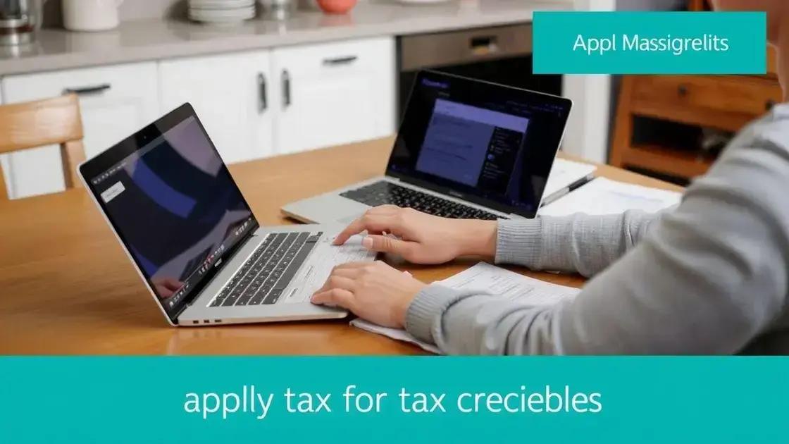 How to apply for tax credits