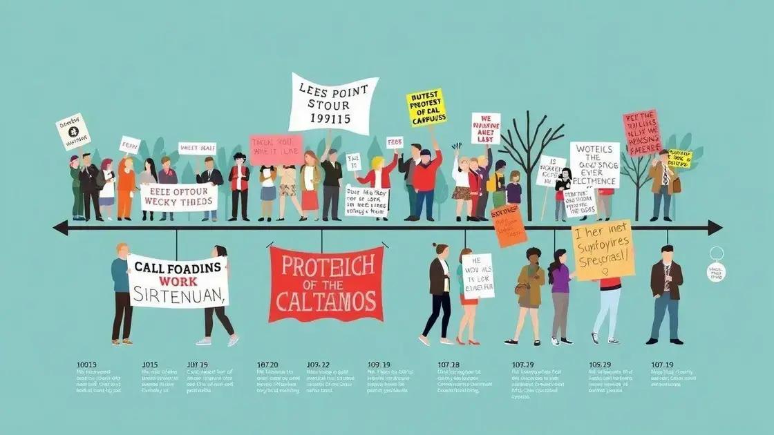 Historical context of protests on campuses