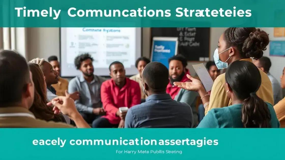 The importance of timely communication