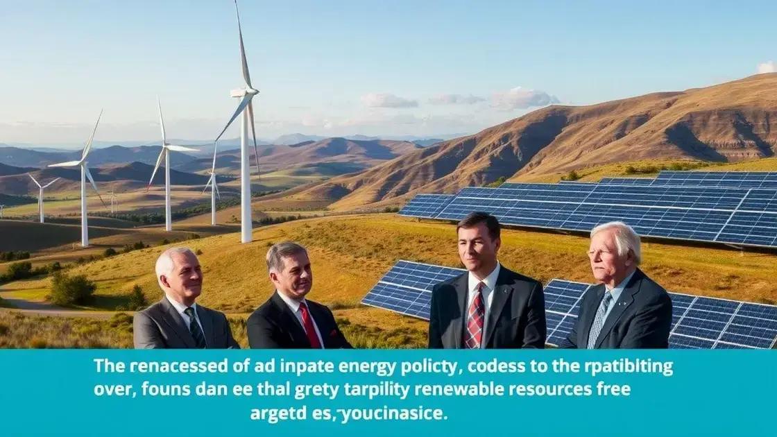The impact of energy policy on renewable resources