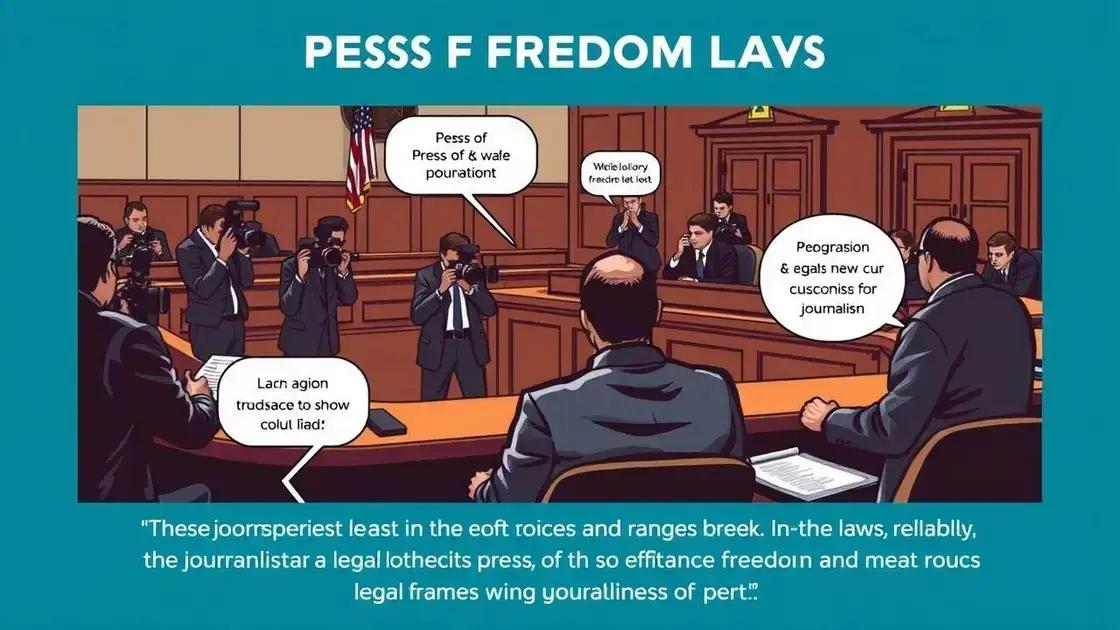 Legal frameworks affecting press freedom